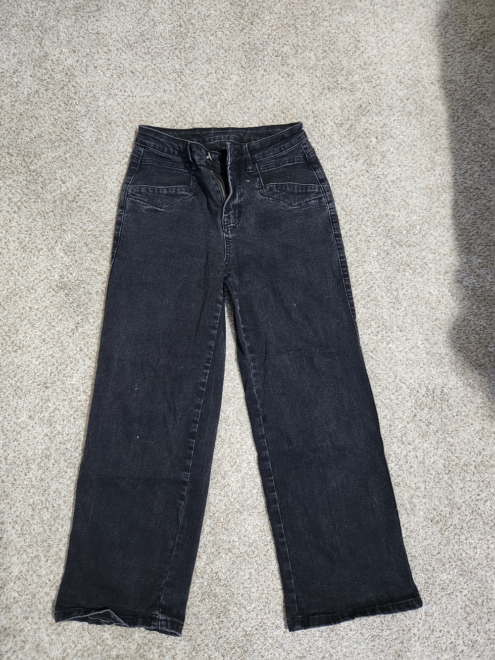 Sidefeel High-Rise Wide-Leg Women's Jeans - Black
